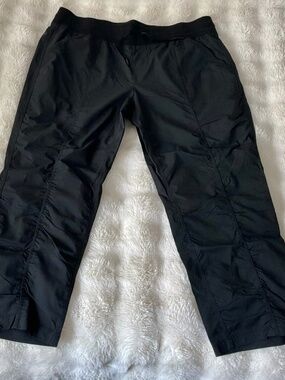 Shambhala Live-In Ease Mid Rise Crop Pants Black XL